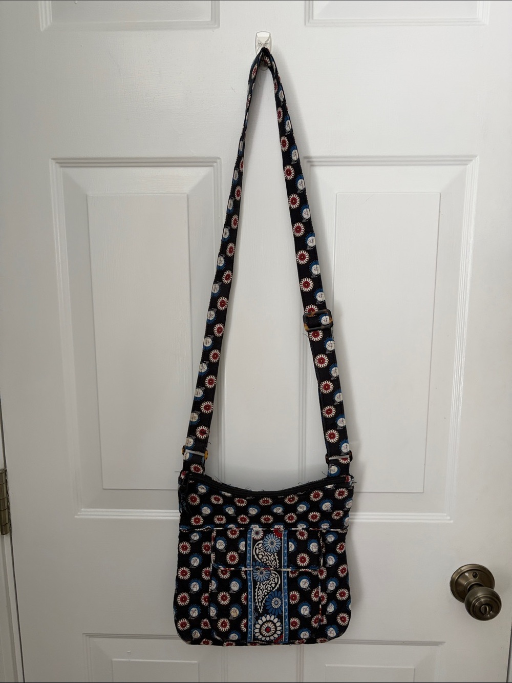 Vera Bradley Quilted Floral Crossbody Bag with owls and flowers